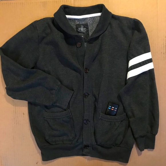 Express Men’s Varsity Stipe Sweatshirt Cardigan